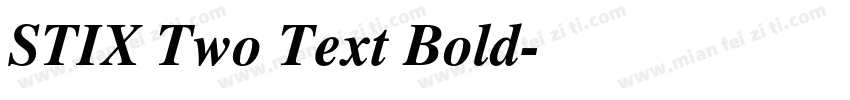 STIX Two Text Bold字体转换
